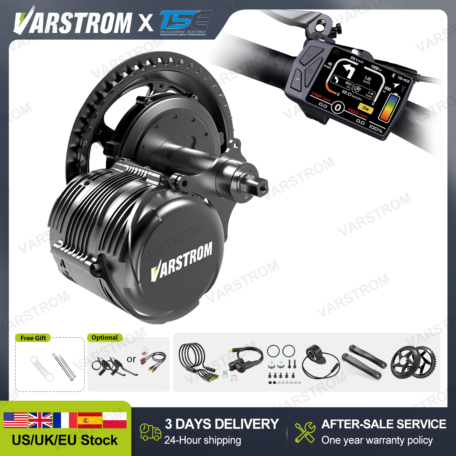[US 3 Days Fast delivery] Tong - đánh giá và giá Torque Sensor Mid Drive Motor Kit